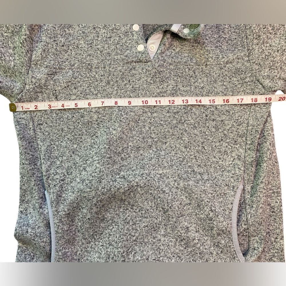 Eddie Bauer Heather Grey Quarter Snap Pullover - Picture 3 of 9
